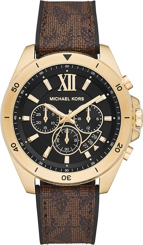 Michael Kors Brecken Chronograph Brown PVC Men's Watch (Model: MK8849)