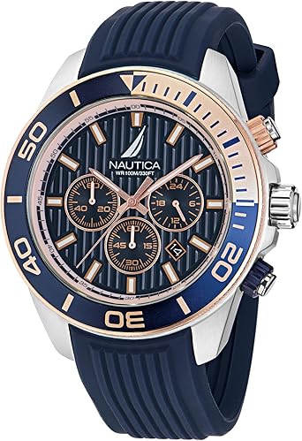 Nautica Men's NAPNOF304 One Blue Silicone Strap Watch