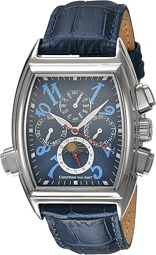 Men's CV2135 Grandeur Analog Display Automatic Self Wind Blue Watch