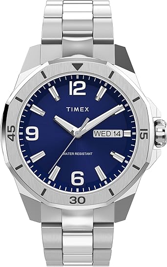 Timex Men's Essex 46mm Watch - Black Link Bracelet Black Dial Silver-Tone Case