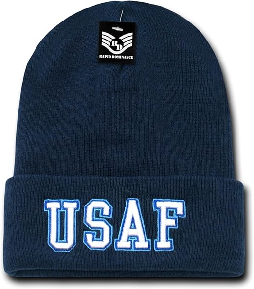 Rapiddominance Air Force Text Military Long Beanie