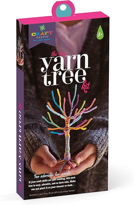 Craft-tastic — Tiny Yarn Tree — Craft Kit — Comes with All Materials Needed — for Kids Ages 8+