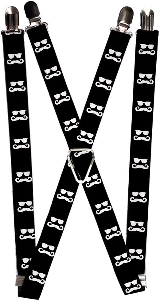 Buckle-Down Men's Suspender-Mustaches, Multicolor, One Size