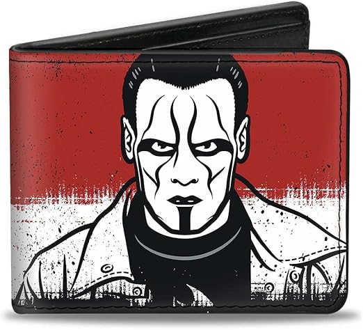 Buckle-Down PU Bifold Wallet - STING Pose Splatter Red/White/Black