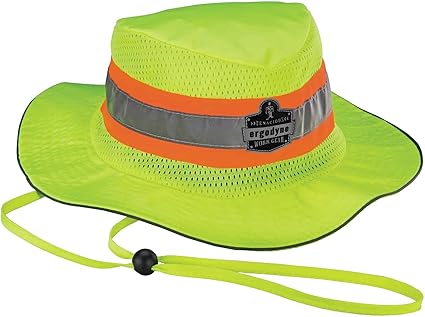 Ergodyne unisex adult Hi-vis Ranger Sun Hat, Lime, Large-X-Large US