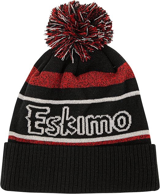 Eskimo Standard Beanie Pom Hat, Black, One Size