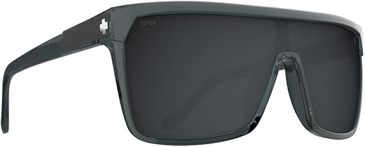 SPY Unisex-Adult Round Flynn Translucent Happy Gray Gunmetal Spectra, Multi, One Size