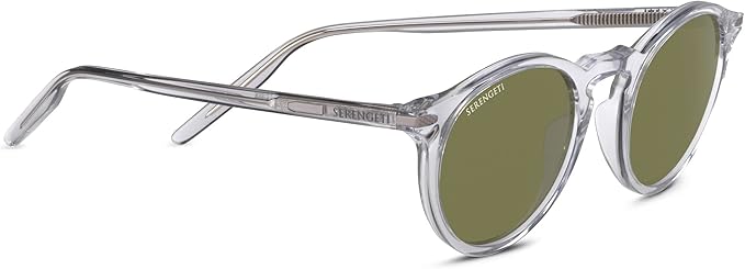 Serengeti - Raffaele, Shiny Crystal, Mineral Polarized 555nm Cat 3 to 3, Small-Medium, Sunglasses, Unisex, Adult