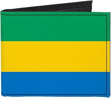 Buckle-Down Canvas Bi-fold Wallet-Gabon Flag