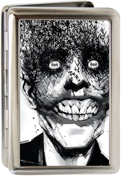 Buckle-Down Metal Wallet-Joker Bat Face My Dark Architect Cover Brushe