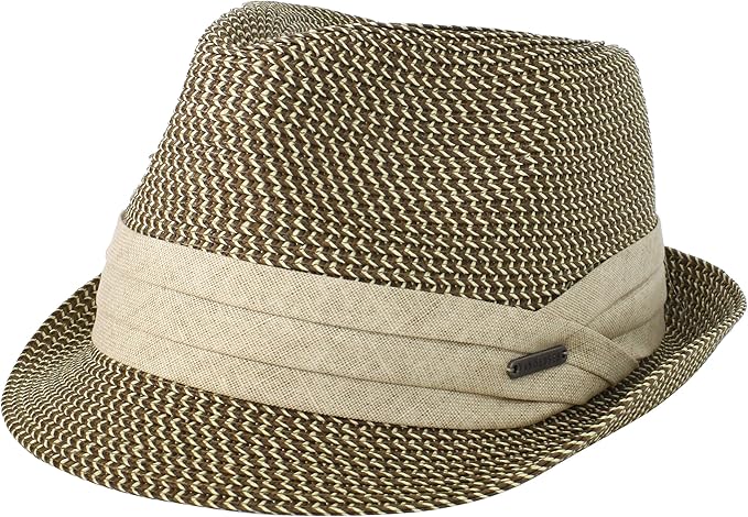 Van Heusen Men's Braded Straw Fedora, Natural, One Size