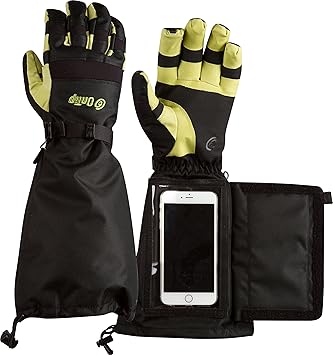 Men's OnGlove Touchscreen Gloves with Phone Pocket, Medium, LIGHT GREEN (OT-ONGLV-GRM)