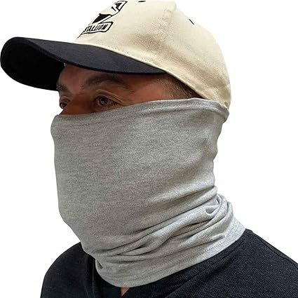 Black Stallion AH1565-GY Flame-Resistant Cotton Knit Neck Gaiter, Grey