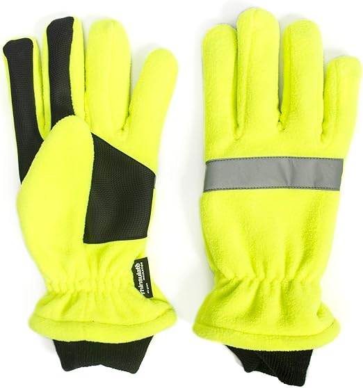 MUK LUKS Men's High Waterproof Fleece Gloves-vis Green