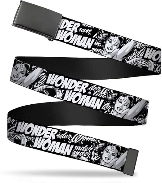 Buckle-Down Men's Web Belt Wonder Woman, Multicolor, 1.5