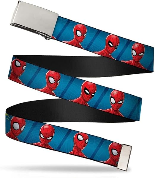 Buckle-Down Men's Web Belt Spider-Man, Multicolor, 1.5