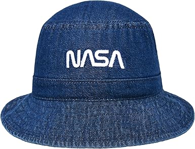 Concept One Women's NASA Logo Bucket, Packable Travel, Wide Brim Summer Hat