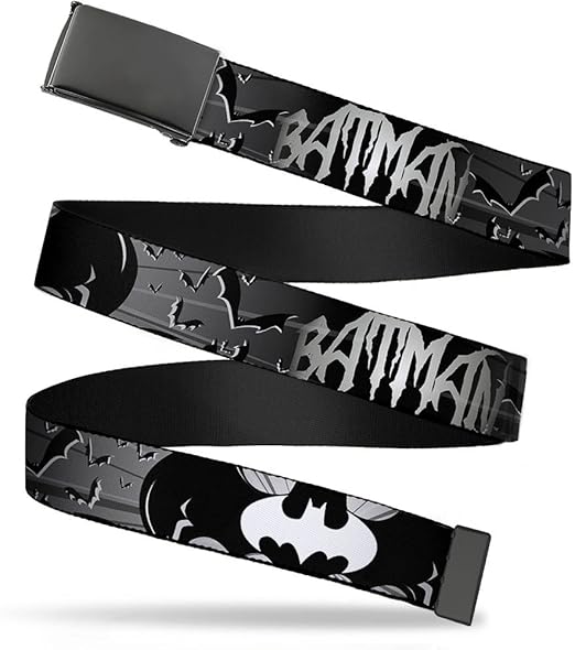 Buckle-Down Men's Web Belt Batman, Multicolor, 1.5