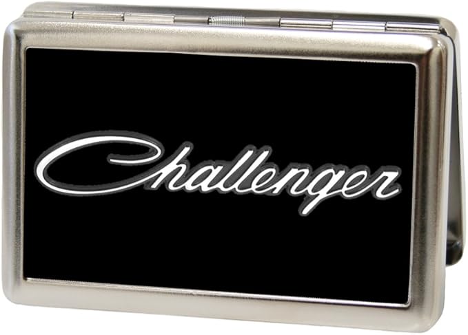 Buckle-Down Metal Wallet-Challenger 3-d Script Fcg Black/White/Gray