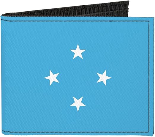 Buckle-Down Canvas Bi-fold Wallet-Micronesia Flag