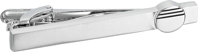 Stacy Adams Men's Tie Bar with Circle with Half Stripes