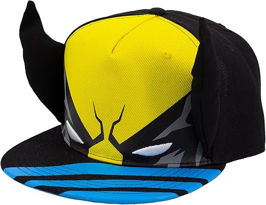 Marvel X-Men Baseball Hat, Wolverine Adjustable Flat Brim Snapback Hat