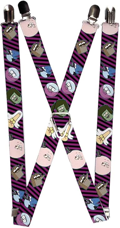 Buckle-Down Men's Suspender-Regular Show, Multicolor, One Size