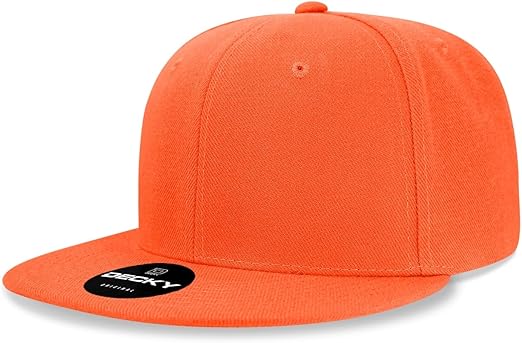 DECKY Standard 6 Panel High Profile Structured Acrylic/Polyester Snapback Orange