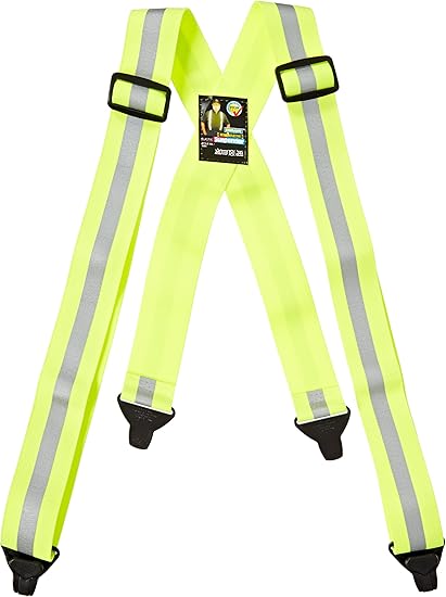 Mutual 14509 Reflective Elastic Adjustable Suspender, 50