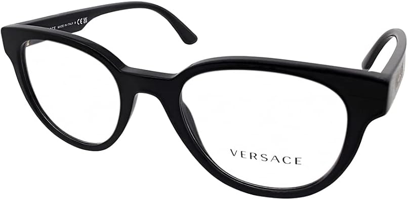 Versace VE 3317 GB1 Black Plastic Pillow Eyeglasses 49mm