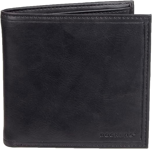 Dockers Men's Extra Capacity Bifold Wallet with ID Window and Multiple Card Slots