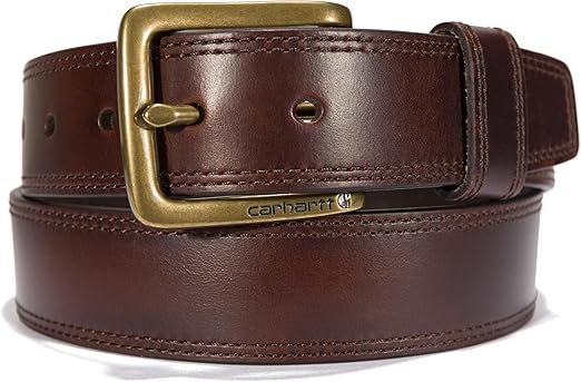 Carhartt Men's Leather Engraved Buckle Belts,