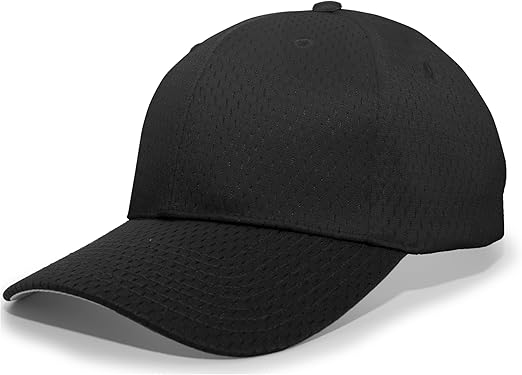 Pacific Headwear Standard Coolport Mesh Hook-and-Loop Adjustable Cap, Black