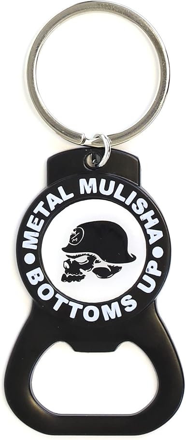 Metal Mulisha Bottoms Up Bottle Opener Keychain, Black