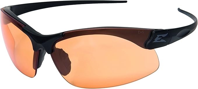 Eagle Claw Edge Eyewear Sharp Edge Thin Temple – Soft-Touch Matte Black Frame/Tiger's Eye Vapor Shield Lenses