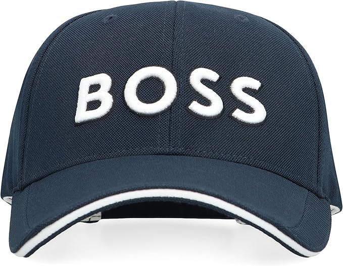 BOSS Men's Technical Sport Pique Baseball Cap with 3D Logo