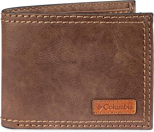 Columbia Men's Everyday Bifold Wallet-Multiple Card Slots, Id Window