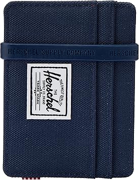 Herschel mens Charlie Rfid Card Case Wallet, Navy, One Size US