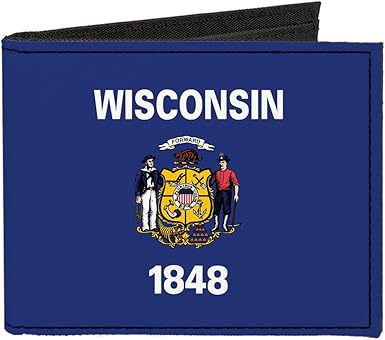 Buckle-Down Canvas Bi-fold Wallet-Wisconsin Flag