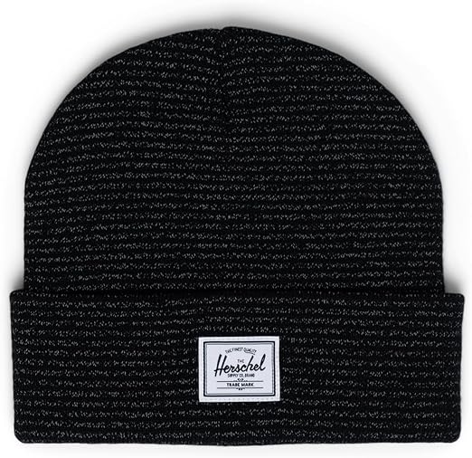 Herschel Supply Co. One Size Herschel Elmer Reflective Stripe Beanie, Black