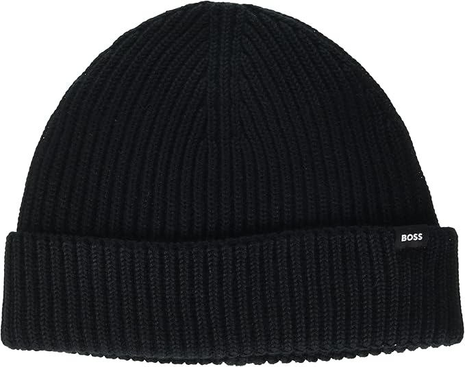 BOSS Men's Small Logo Wool Beanie