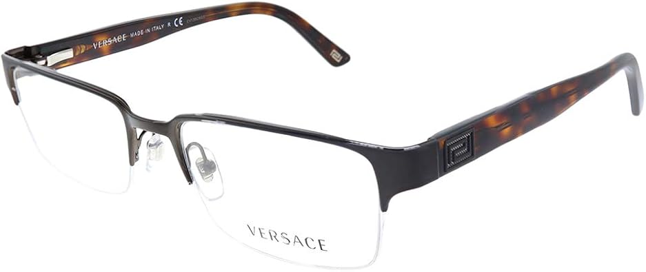 Versace VE 1184 1269 Brushed Brown Metal Rectangle Eyeglasses 53mm