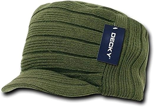 DECKY Knitted Flat Top Cap w/Visor