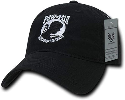 Rapiddominance Powmia Relaxed Cotton Caps, Black