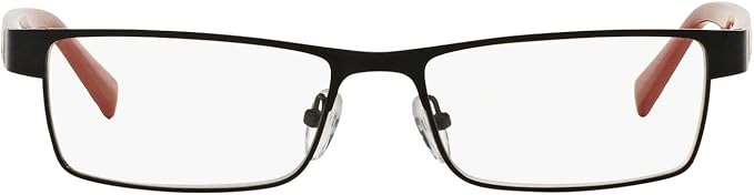 A|X ARMANI EXCHANGE Men's AX1009 Rectangular Prescription Eyewear Frames, Black/Demo Lens, 53 mm