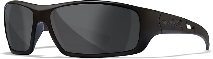 Wiley X Slay Sunglasses, Safety Glasses for Men and Women, UV Eye Protection for Shooting, Fishing, Biking, and Extreme Sports, Matte Black Frames, Grey Tinted Lenses Ballistic Rated