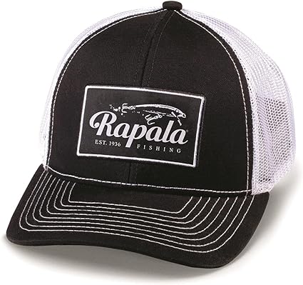 Rapala Unisex Adult Modern Mid Pro Cap Patch Black, Multi