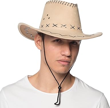 HMS Value Suede Cowboy HAT, Beige, One Size