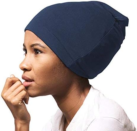 ADAMA Satin Lined Jersey Beanie - Ultra Soft - Satin Lining Prevents Breakage and Tangling, Day and Night Hair Defense