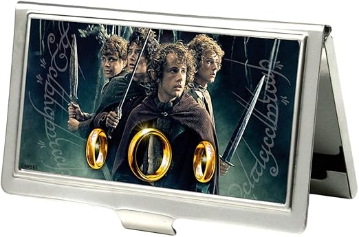 Buckle-Down Business Card Holder - 3-Rings/4-Hobbits Scene/Eye of Sauron - Small